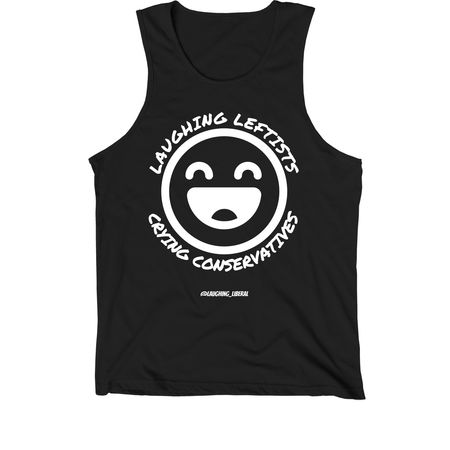 Laughing Leftists = Crying Conservatives, a Black Premium Cotton Tank