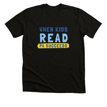 "When Kids Read" Classic T-Shirts + Sweaters, a Solid Black Blend Premium Unisex Tee