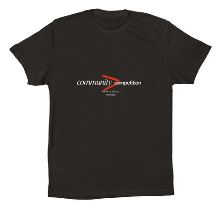 Community Over Competition, a Black Premium Cotton Tee