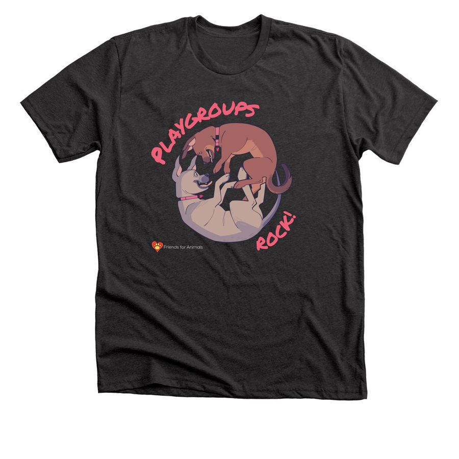 Playgroups Rock Shirt, a Dark Grey Heather Premium Unisex Tee