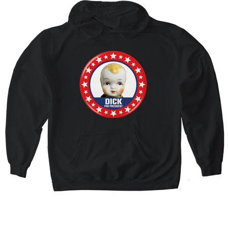 Dick for President, a Black Gildan Softstyle Pullover Hoodie