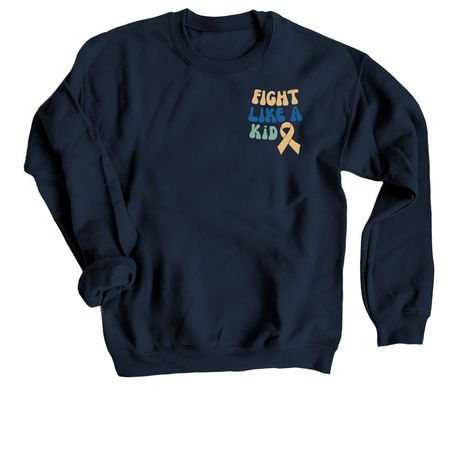 FIGHT LIKE LEO, a Navy Crewneck Sweatshirt