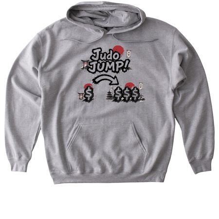 Judo Jump, a Sport Grey Gildan Softstyle Pullover Hoodie