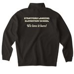 We LOVE Stratford Landing ES, a Black Midweight Quarter Zip Pullover (back-view)