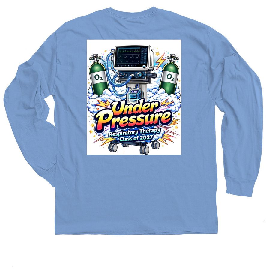 Respiratory Class of 2027&nbsp;, a Carolina Blue Classic Long Sleeve Tee (back-view)