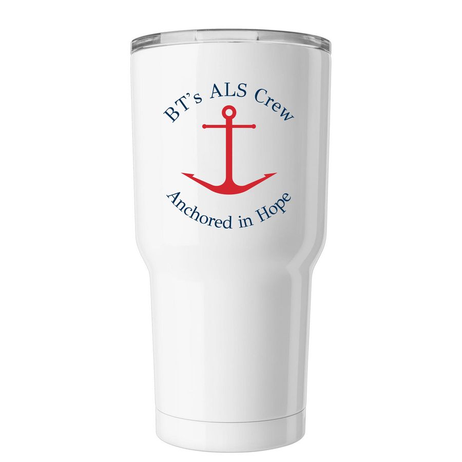 BT's ALS Crew Tumbler, a White Insulated Tumbler