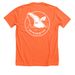 NATURALIST Classic Pocket Logo GrayWhale Back, a Heather Orange Premium Unisex Tee (back-view)