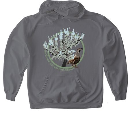 NNBA California Quail Shirts, a Charcoal Gildan Softstyle Pullover Hoodie