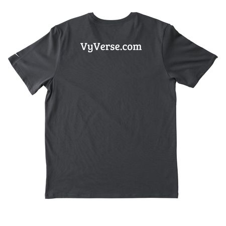 DARE 2B VITAL, a Anthracite Nike Dri-FIT Jersey Blend Performance Tee (back-view)