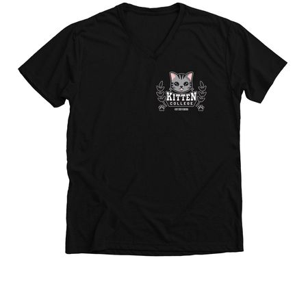 Buy A Shirt. &nbsp;Send a QT Kitten to College!, a Solid Black Blend Premium V-Neck Tee