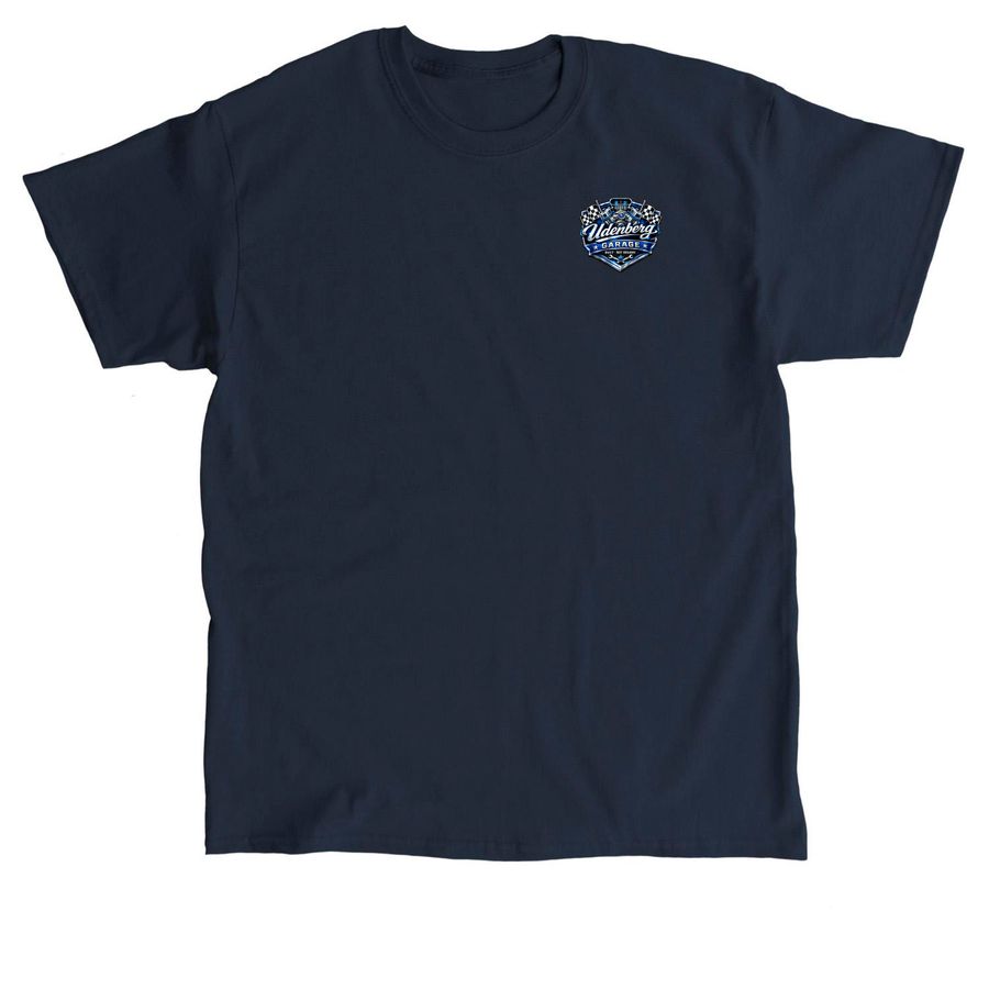 Blue "Udenberg Garage" Logo&nbsp;, a Navy Classic Unisex Tee
