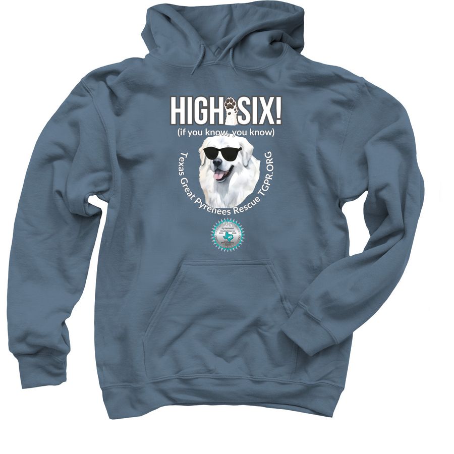 TGPR 25th Anniversary Ts #3: High Six!&nbsp;, a Indigo Pullover Hoodie