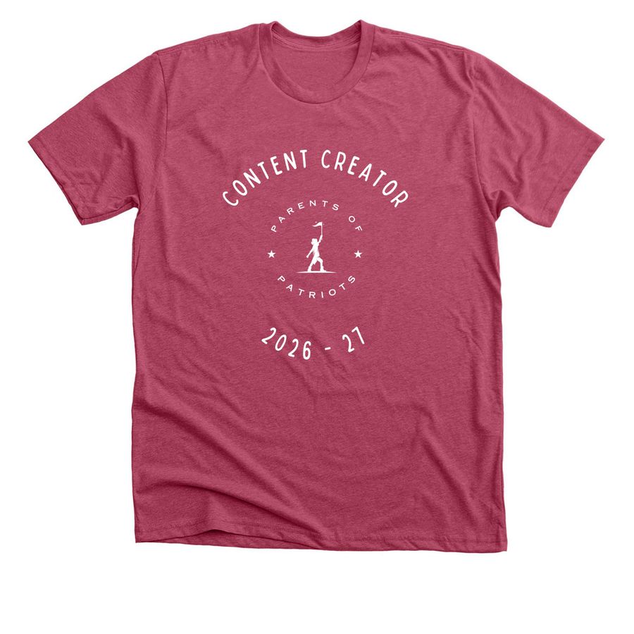 CONTENT CREATOR, a Heather Raspberry Premium Unisex Tee