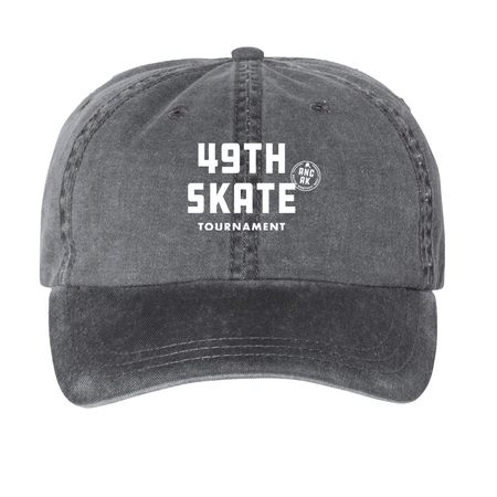 49th State Tournament Merch, a Black Printed Pigment Dye Baseball Cap