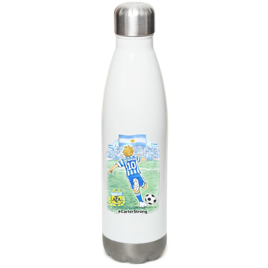 Remember to hydrate&nbsp;, a White Stainless Steel Water Bottle