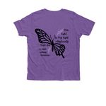 Sky Society Epilepsy Awareness Shirts, a Heather Team Purple Premium Youth Tee (back-view)