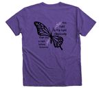 Sky Society Epilepsy Awareness Shirts, a Purple Rush Premium V-Neck Tee (back-view)