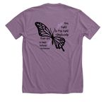 Sky Society Epilepsy Awareness Shirts, a Heather Purple Premium Unisex Tee (back-view)