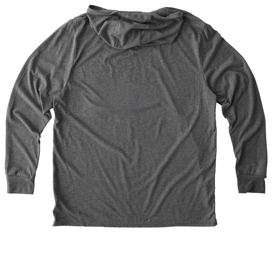 Team Brandwagon, a Aluminum Grey Allmade Eco Triblend Hoodie Tee (back-view)