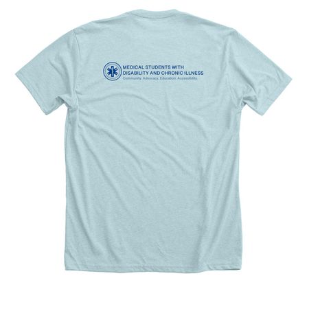 MSDCI Shirt/Sweatshirt, a Heather Ice Blue Premium Unisex Tee (back-view)