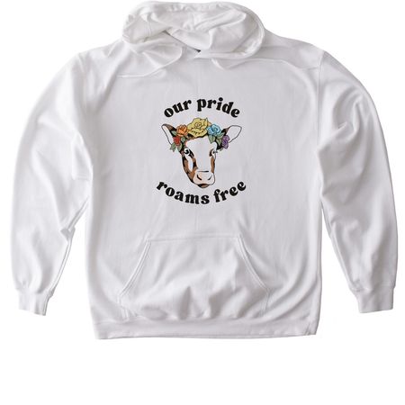 Wildwood Pride: Gay Flag Design, a White Gildan Softstyle Pullover Hoodie
