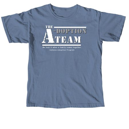 The A(doption)-Team - White, a Blue Jean Comfort Colors Unisex Tee