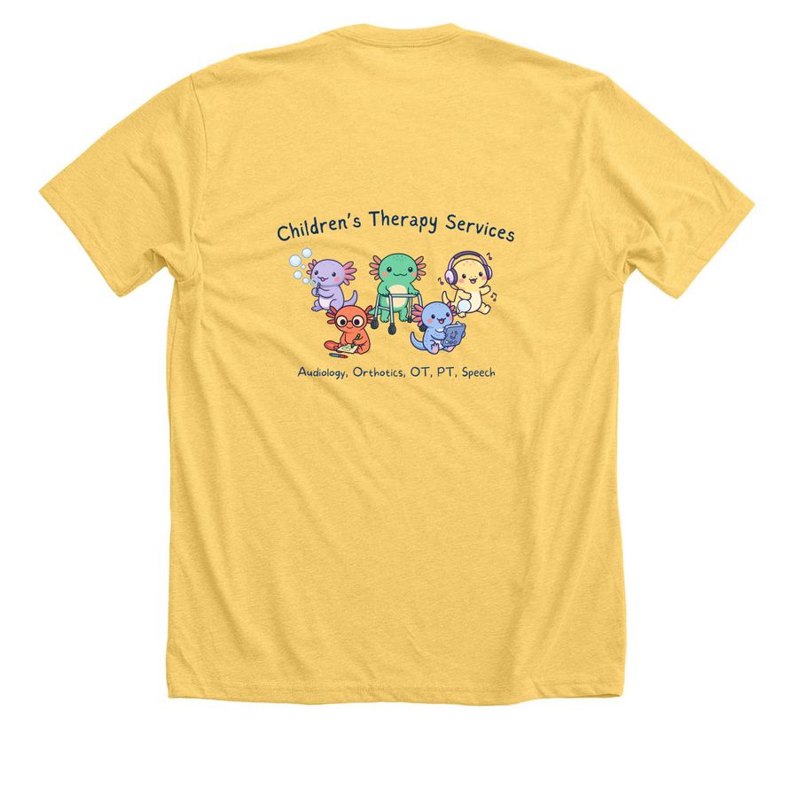 Mary Bridge Rehab SLC - Axolotl, a Heather Yellow Gold Premium Unisex Tee