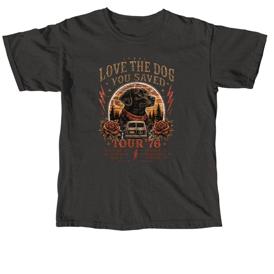 Love the Dog You Saved Tour, a Pepper Comfort Colors Unisex Tee
