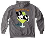 Disc O'Clock Somewhere 2026, a Grey Comfort Colors Pullover Hoodie (back-view)