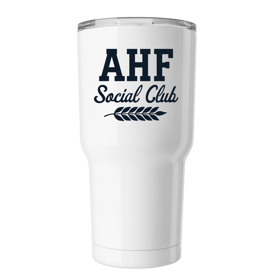 AHF Social Club Tumbler, a White Insulated Tumbler