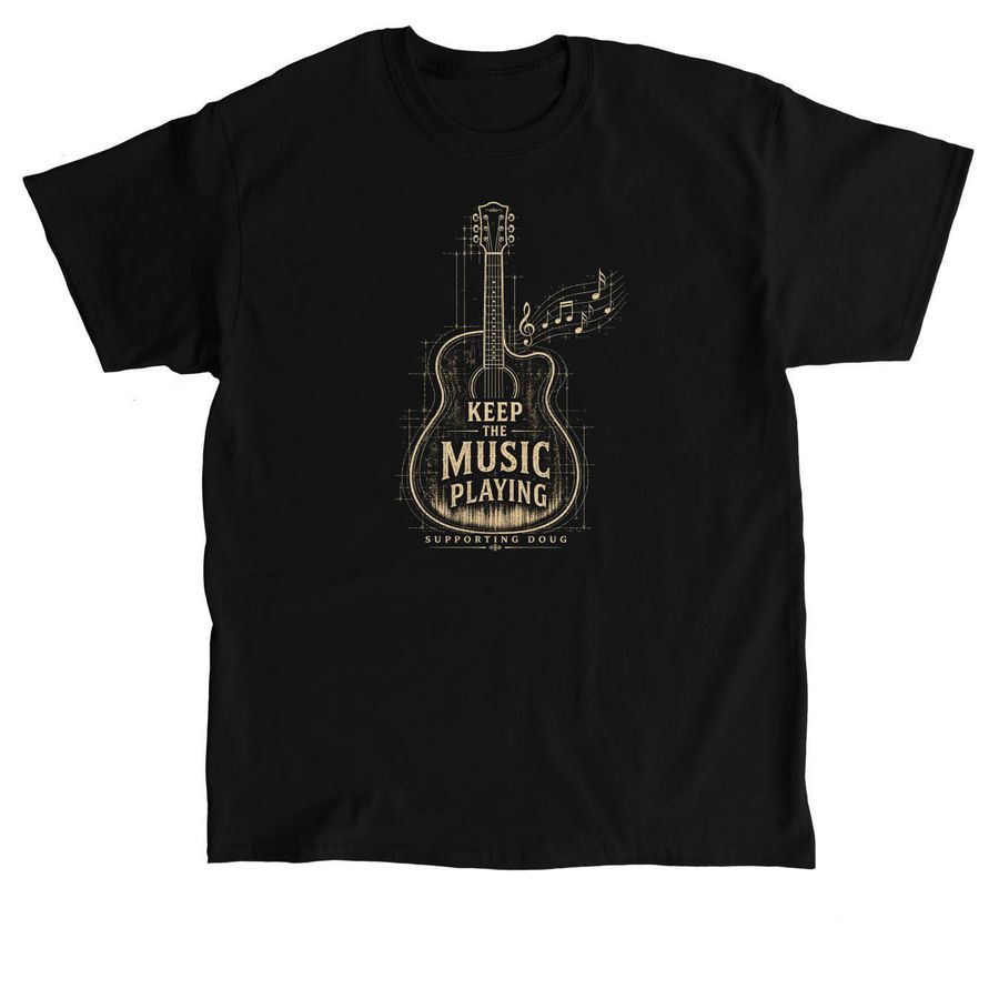 Supporting Doug, a Black Classic Unisex Tee