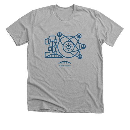 Celebrating 10 Years of Teach Access, a Athletic Heather Premium Unisex Tee