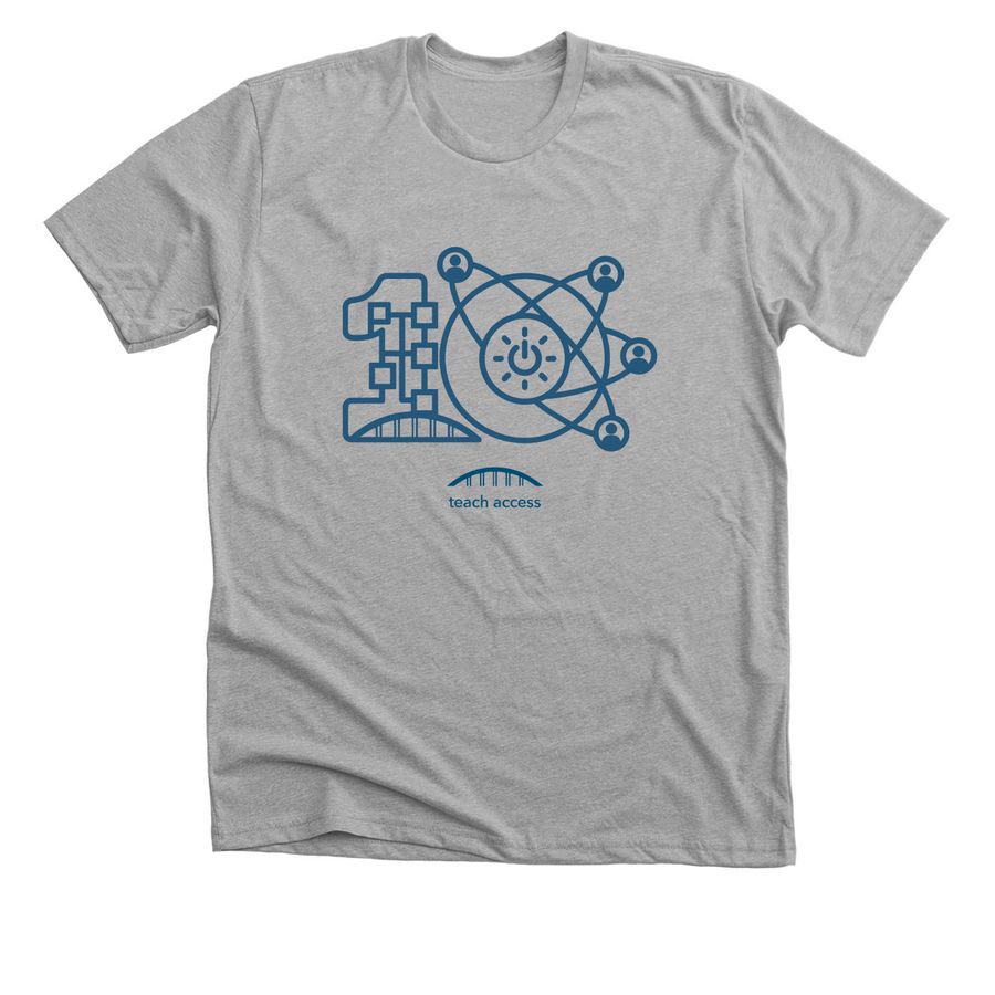 Celebrating 10 Years of Teach Access, a Athletic Heather Premium Unisex Tee