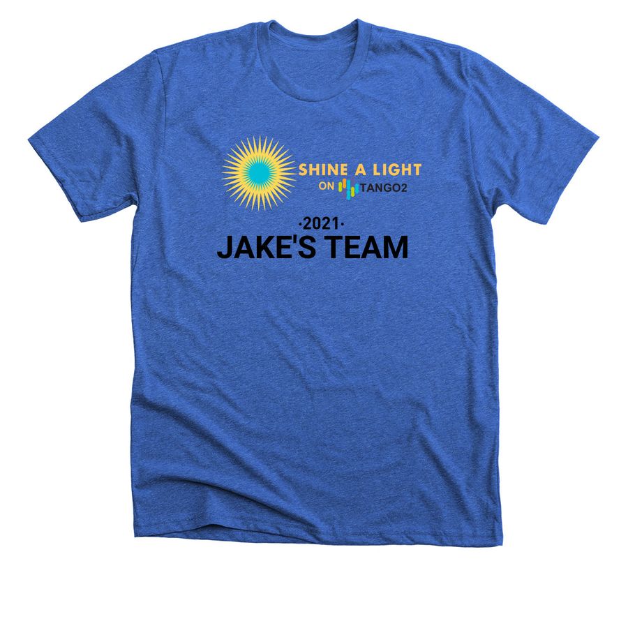 Jake's Team - TANGO2 Research Foundation, a Heather True Royal Premium Unisex Tee