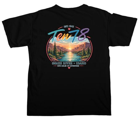 Ten78 Women, a Black Comfort Colors Unisex Tee (back-view)
