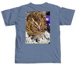 Fatty merch, a Blue Jean Comfort Colors Unisex Tee (back-view)