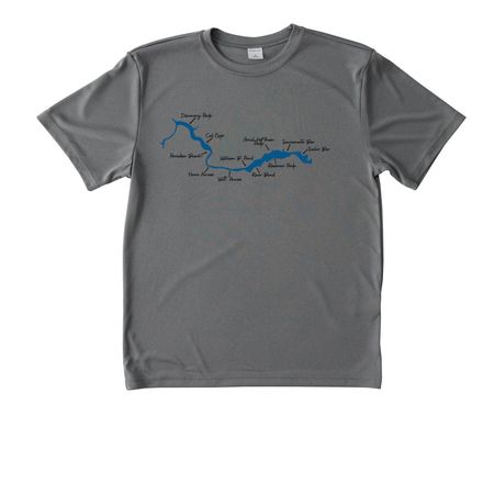 ARPF River Tee-Wicking Style, a Grey Concrete Heather Youth Performance Tee