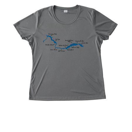 ARPF River Tee-Wicking Style, a Grey Concrete Heather Women's Performance Tee