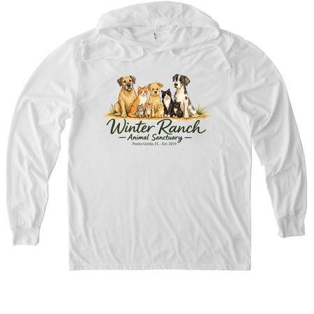 A Fresh Start For Winter Ranch, a Bright White Allmade Eco Triblend Hoodie Tee
