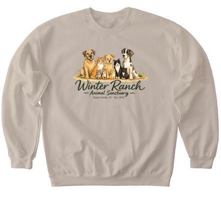 A Fresh Start For Winter Ranch, a Sand Softstyle Crewneck Sweatshirt