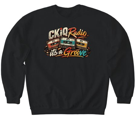 Get your groove on&nbsp;, a Black Softstyle Crewneck Sweatshirt