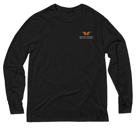 Support MPA with Spirit Wear (Dark), a Deep Black Allmade Eco Triblend Long Sleeve Tee