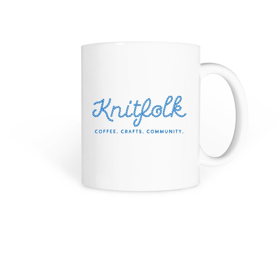 Knitfolk Mugs, a White Coffee Mug