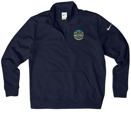 Multiply Midwest 2.0, a Midnight Navy Nike Women's Club Half Zip Pullover