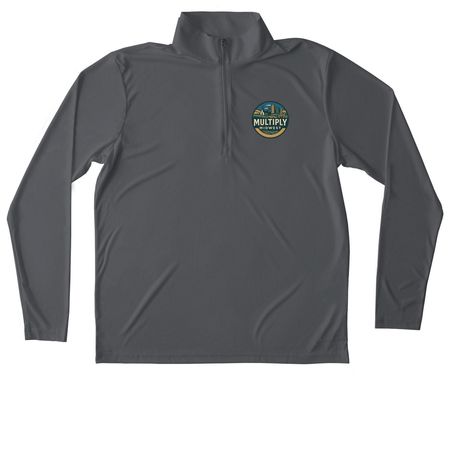 Multiply Midwest 2.0, a Iron Grey Unisex Performance Quarter Zip Pullover