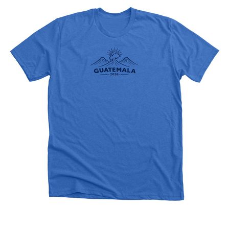 Team Guatemala 2026, a Heather True Royal Premium Unisex Tee