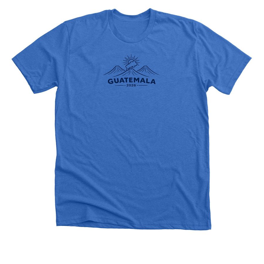 Team Guatemala 2026, a Heather True Royal Premium Unisex Tee