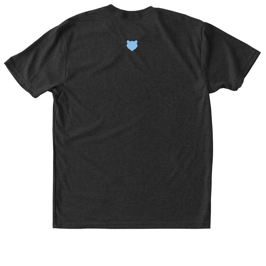 Lazy Bear Summer, a Vintage Black Triblend Unisex Tee (back-view)