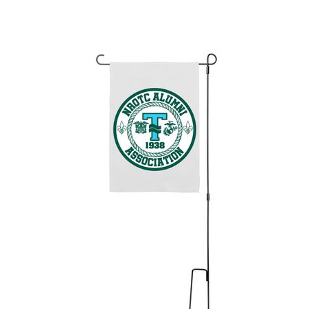 TUNROTC AA Yard Flag, a White 12" x 18" Yard Flag with Stake
