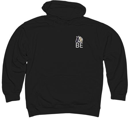 Be With: Socks, a Black Midweight Pullover Hoodie